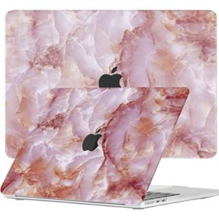 👉 Coverhoes roze Lunso - cover hoes MacBook Air 13 inch M2 (2022) Marble Finley 8720791560454