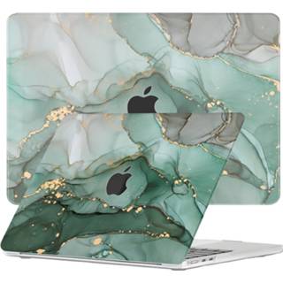 👉 Coverhoes donkergroen goud Lunso - cover hoes MacBook Air 13 inch M2 (2022) Green Maeve 8720791571399