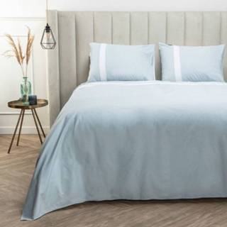 👉 Dekbedovertrek wit katoen Egyptisch zwart Presence Streep Kleur: Babyblauw/wit, 240 x 200/220 cm 8719909147212