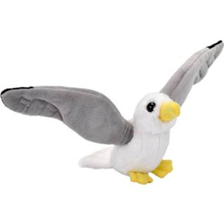 Knuffel pluche kinderen Zeemeeuw vogel van 13 cm