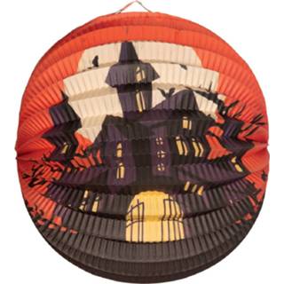 Lampion Halloween - Ronde 25 cm spookhuis