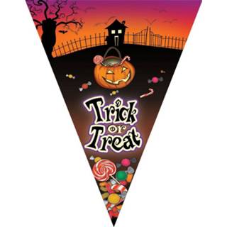 👉 Slinger Halloween - thema vlaggetjes slinger/vlaggenlijn van 5 meter