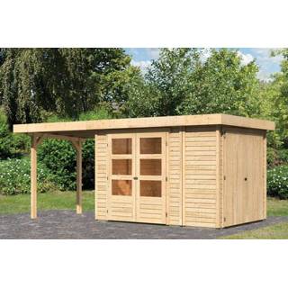 👉 Tuinhuisje Woodfeeling | Tuinhuis Retola 2 met Overkapping 2,4 en Opslagruimte 4010090829500
