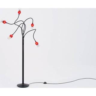 👉 Vloer lamp keramiek paars rood zwart Serien - POPPY Floor 5 arms vloerlamp 4260331390300