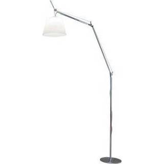 👉 Vloerlamp zijde perkament zwart Artemide - Tolomeo Mega 32cm met dimmer 8052993005298