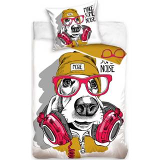 👉 Dekbed overtrek katoen antraciet Bedlex Dekbedovertrek Make Some Noise 140 X 200 cm - 70 90 8592850329063