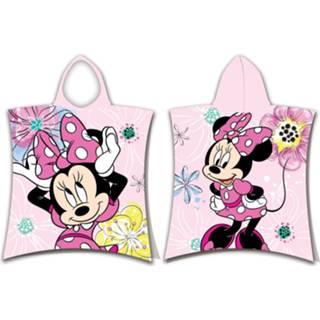 Poncho roze katoen antraciet Minnie Mouse Pink Bow - 50 x 115 cm 8592753032596