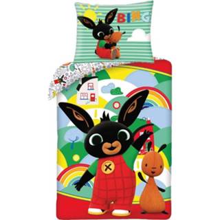 👉 Dekbedovertrek katoen antraciet Bing Friends 140 x 200 cm 5902729048972