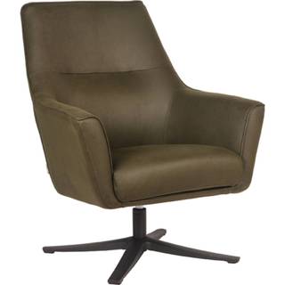 👉 Fauteuil donkergroen microfiber antraciet LABEL51 Tod - Army green 8720195421207