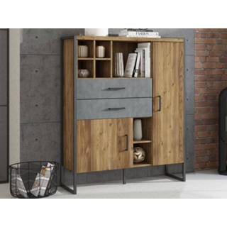 👉 Commode Hoge MODECO 2 deuren lades appenzeller/licht matera 5400943250435