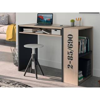 👉 Bureau zwart eik SHIPPA 108 cm blanke eik/zwart 5400943250640