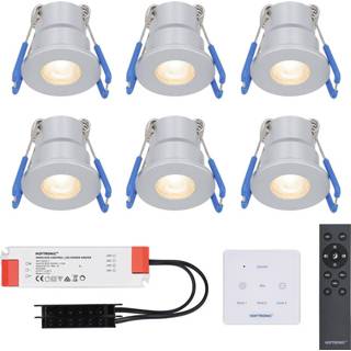 👉 Inbouwspot aluminium grijs Cree LED set Milano 6x3W dimbaar IP65 waterdicht 7439628350335