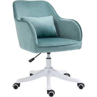 👉 Bureaustoel fluweel schuim nylon active Vinsetto Massage met Vibratiefunctie Armleuningen Hoogte verstelbaar 55 x 65 79-89 cm 6095815068011