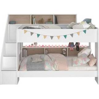 👉 Stapelbed wit spaanplaat Sam - 90x200 cm Leen Bakker 3480940293859