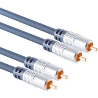 👉 Tulp Kabel blauw active Stereo - Premium Verguld 1 meter 4017538002914
