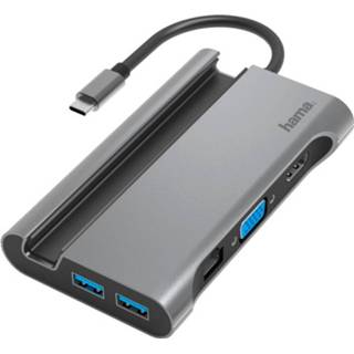 👉 Active Hama USB-C-hub Multiport 7-poorts 3x USB-A USB-C VGA HDMI™ LAN/ethernet 4047443436740