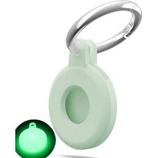 Hanger siliconen active Apple - Airtag-Sleutelhanger Airtag Hoesje case met sleutelhanger clip Glow in the Dark