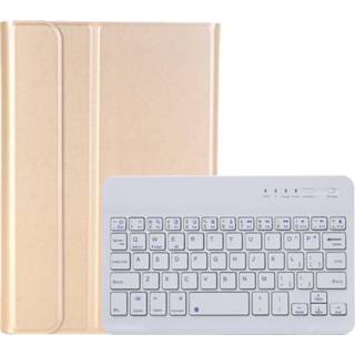 👉 Bluetooth toetsenbord goud active Case2go - Hoes geschikt voor de Apple iPad Mini 2021 QWERTY met Stylus Pen Houder 8719793160144