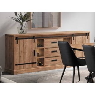 👉 Dressoir eik PIRELI 2 deuren 3 lades scarlet met led 5400943250626