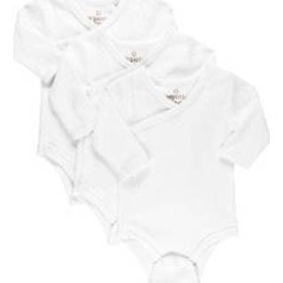 Rompertje wit biologisch katoen kinderen Kindsgard Wikkel trunder 3-pack met lange mouwen 4002842009636