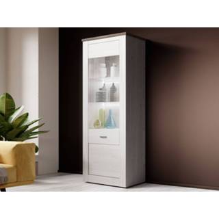 👉 Vitrinekast eik KANTOR 1 deur sibiu mélèze/sonoma met led 5400943249590