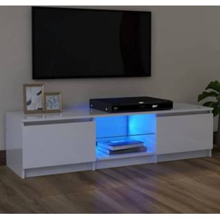 👉 Wit active Tv-meubel met LED-verlichting 120x30x35,5 cm hoogglans 8720286216996