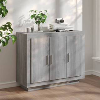 👉 Dressoir hout active 92x35x75 cm bewerkt betongrijs 8720286966396