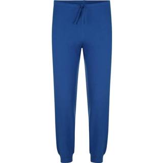 👉 Pyjama katoen mannen blauw effen met contrastkleurige paspel G Gregory 4055708386556