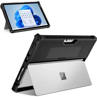 👉 Schouderband zwart active Hoes geschikt voor Microsoft Surface Pro 8 - Inclusief 13 inch Compatible met Toetsenbord Stylus Houder 8719793185154