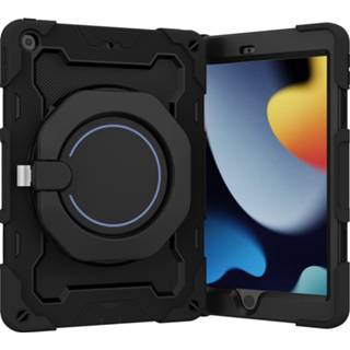 👉 Tablethoes zwart active Tablet Hoes geschikt voor Apple iPad 10.2 (2019 / 2020 2021) - Inch Armor Case met Ring Pencil Houder 8719793181835