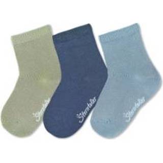 👉 Sterntaler Sokken 3-pack Uni Bamboo blauw