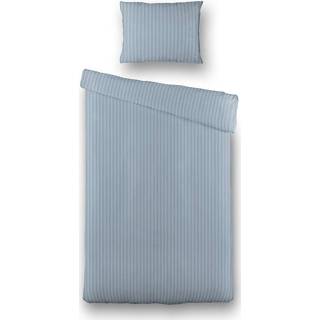 👉 Dekbedovertrek blauw Microvezel-Polyester Luna Bedding Embossed Stripes - 1-persoons (140 x 220 cm + 1 kussensloop) 8719909423415
