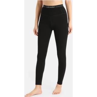 Icebreaker 260 Tech High Rise Leggings Thermobroek Dames Zwart