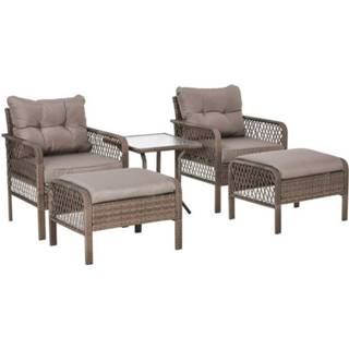 👉 Kruk staal active Sunny Rotan tuinmeubelen 5-delige set bank met tafel 6095813131151