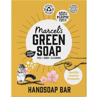 👉 Handzeep donkergroen active 72x Marcel's Green Soap Bar Vanille&Cherry Blossom 90 gr 8720254337616