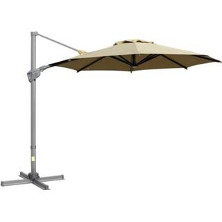 👉 Parasol kaki active Sunny Vrij zwaaiende met 360° rotatie, kruisvoet, Khaki 6095800853875