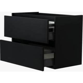 Onderkastje zwart active Sanifun Marmaris losse onderkast + 2 laden mat 60 cm. 8720365811937