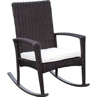 👉 Bruin active Sunny Brede tuinschommelstoel incl. kussen creme 66 x 88 98 cm 4250871246373