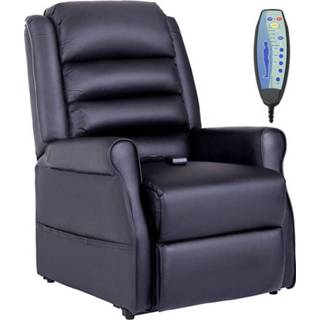 👉 Relaxfauteuil zwart active HOMdotCOM met massagefunctie 82 x 96 107cm 6095821221226