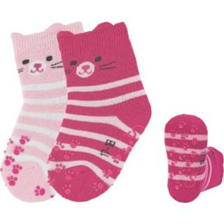 👉 Sterntaler ABS Peutersokken Twin Pack Kattengezicht Roze