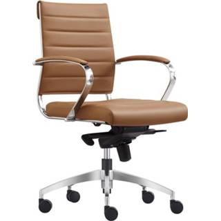 👉 Bureaustoel leder zwart CÃ¡diz Cognac - 100%