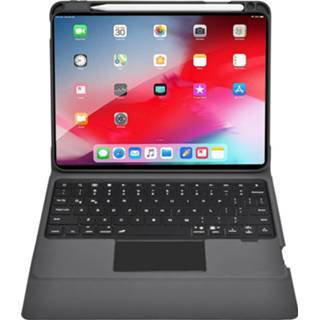 👉 Toetsenbordhoes grijs active Toetsenbord hoes geschikt voor Apple iPad 10.2 (2019/2020/2021) - Keyboard Case met RGB Verlichting en Keypad