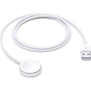 Oplaadkabel wit active Case2go - geschikt voor Apple Watch Series 1 / 2 3 4 5 6 7 SE USB-kabel 1.00 meter 8719793163114