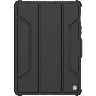 👉 Pencil zwart PU leer active Hoes geschikt voor Samsung Galaxy Tab S7 - Nillkin Leren Extreme Tri-Fold Book Case Camera protectie Auto Sleep/Wake-up Functie Met Houder 6902048248021