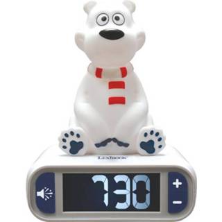 👉 Wekker wit jongens LEXIBOOK met 3D ijsbeer nachtlicht figuur en geweldige ringtones 3380743093970