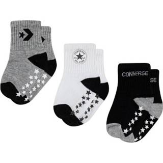 👉 Stoppertje katoen mix wit zwart grijs Converse 3-pack Stopper Sokken grijs/wit/zwart 9328576334