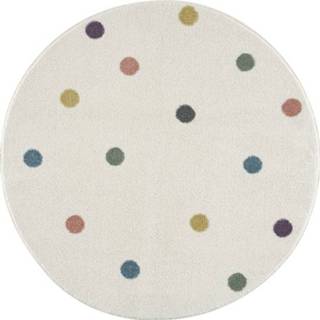 👉 Kinder tapijt polypropyleen beige kinderen LIVONE Happy Rugs Wheel kindertapijt creme/multi rond 711906068598