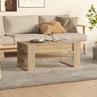 👉 Salontafel hout active 102x55x45 cm bewerkt betongrijs 8720286963630