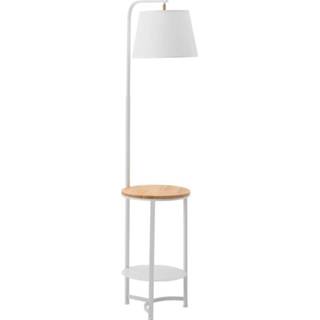 👉 Staande lamp wit metaal MDF stof active HOMdotCOM met 2 Planken Binnenverlichting E27 Tterylene 38 cm x 36 162 6095819826808