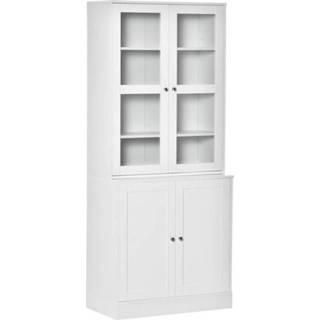 👉 Boekenkast wit glas active HOMdotCOM - met 76 x 40 178,5 cm 6095806529538